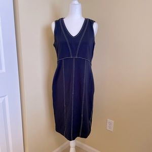 Ann Taylor Factory Midi Dress, Blue, 8